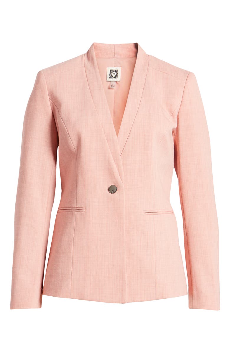 Anne Klein Shawl Collar Twill Blazer, Alternate, color,