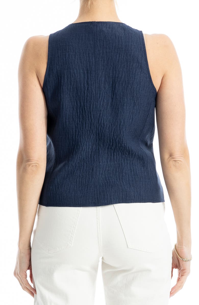 MAX STUDIO Tailored Vest, Alternate, color, Heather Navy