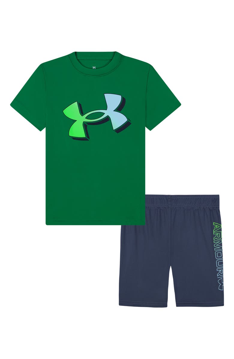Under Armour Kids' Gradient Logo Performance T-Shirt & Shorts Set, Main, color,