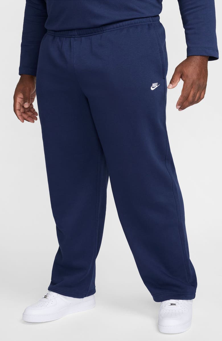 Nike Club Fleece Bungie Pants, Alternate, color, Midnight Navy/ White