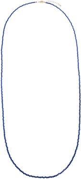 BY ADINA EDEN Navy Blue Beaded Chain Necklace 36"