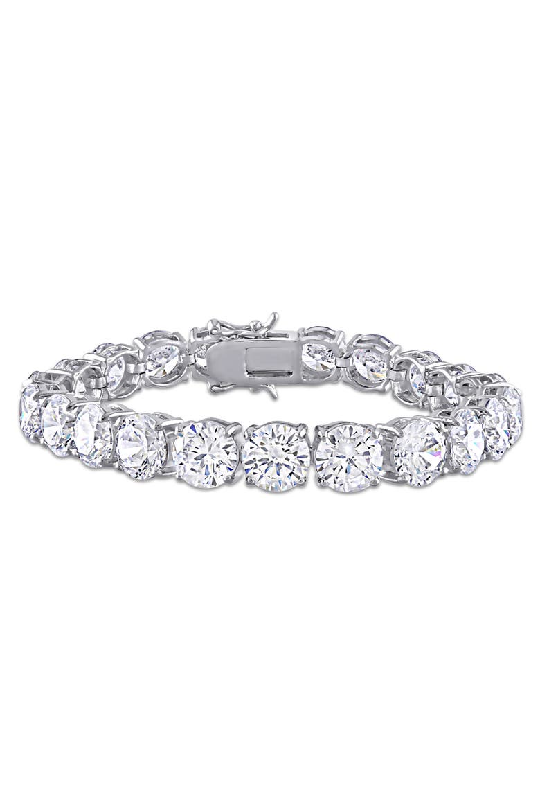 Cubic Zirconia Tennis Bracelet Sterling Silver, Main, color, Sterling Silver