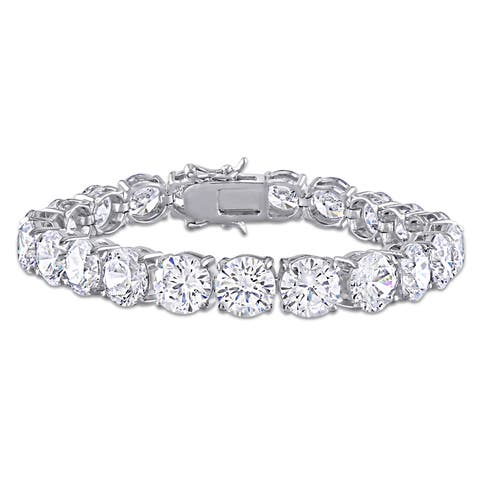 Cubic Zirconia Tennis Bracelet Sterling Silver