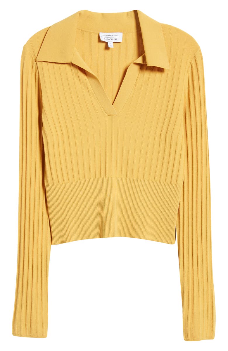 & Other Stories Ribbed Slim Collared Sweater, Alternate, color,