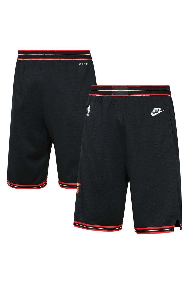 Youth Nike  Black Philadelphia 76ers Hardwood Classics Dri-FIT Swingman Shorts, Main, color, Black