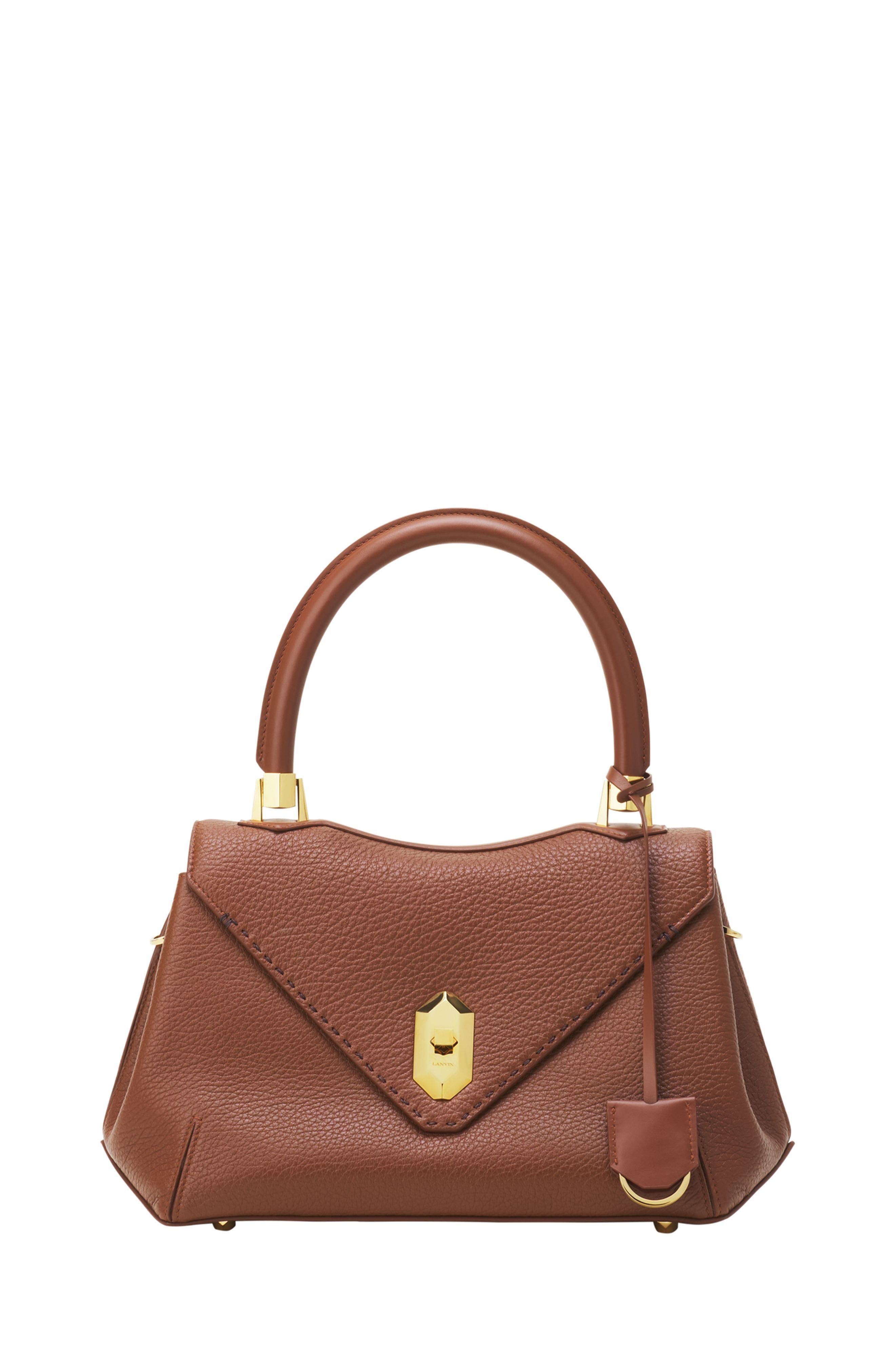 Lanvin Le Confident By Lanvin Leather Bag, Main, color, Chestnuts