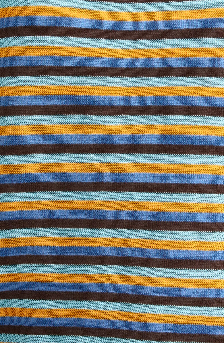 YanYan Romy Stripe Lace-Up Sleeveless Cotton Blend Sweater, Alternate, color, Sky Multi