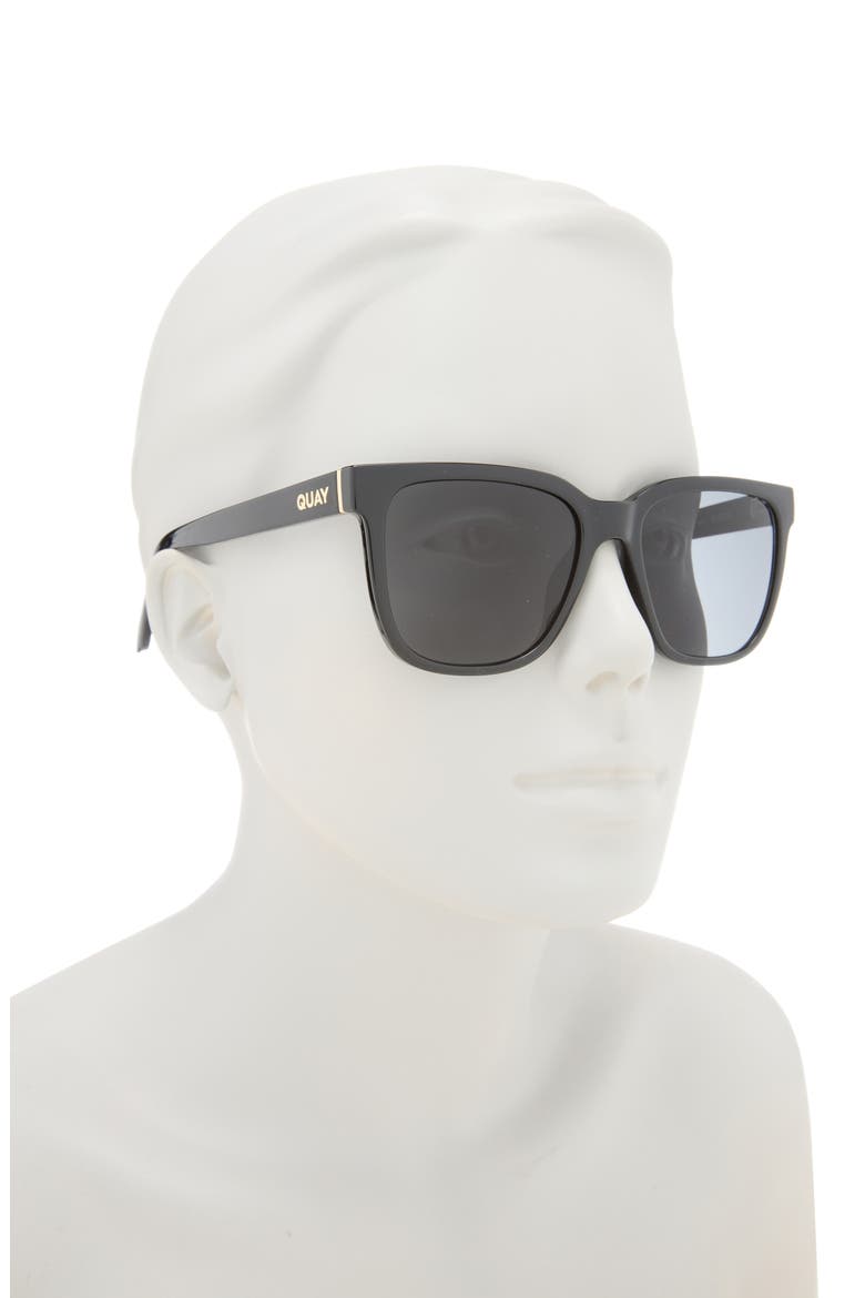 54mm Large Square Sunglasses, Alternate, color, BLK/SMK