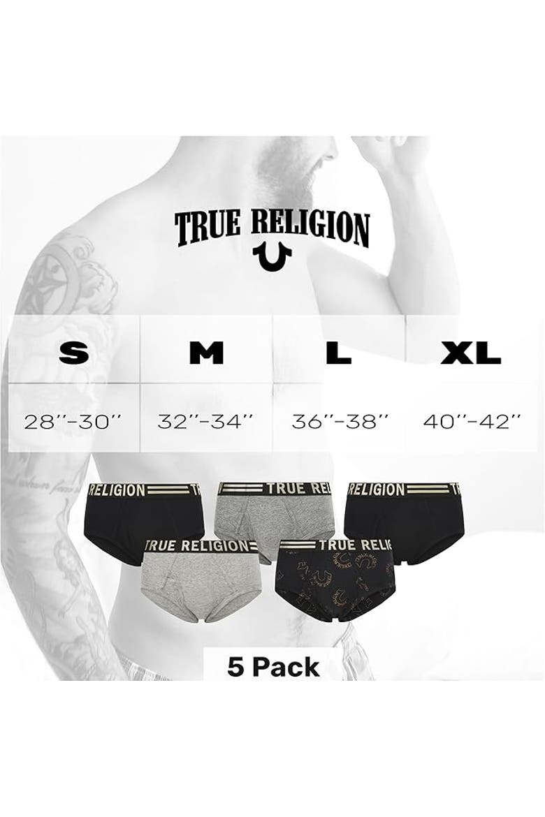 Mens Underwear 5 Pack Mens Briefs Soft Cotton, Alternate, color, blk,grey,charcoal,horseshoe 3