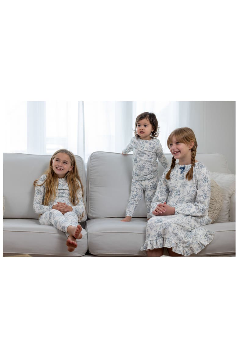 Toile Nightgown, Alternate, color, Blue