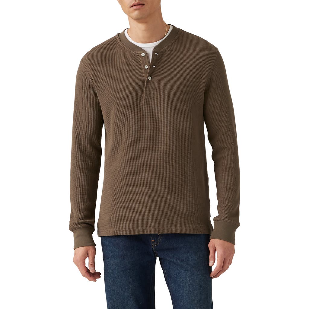Levi's® Long Sleeve Thermal Henley In Brown