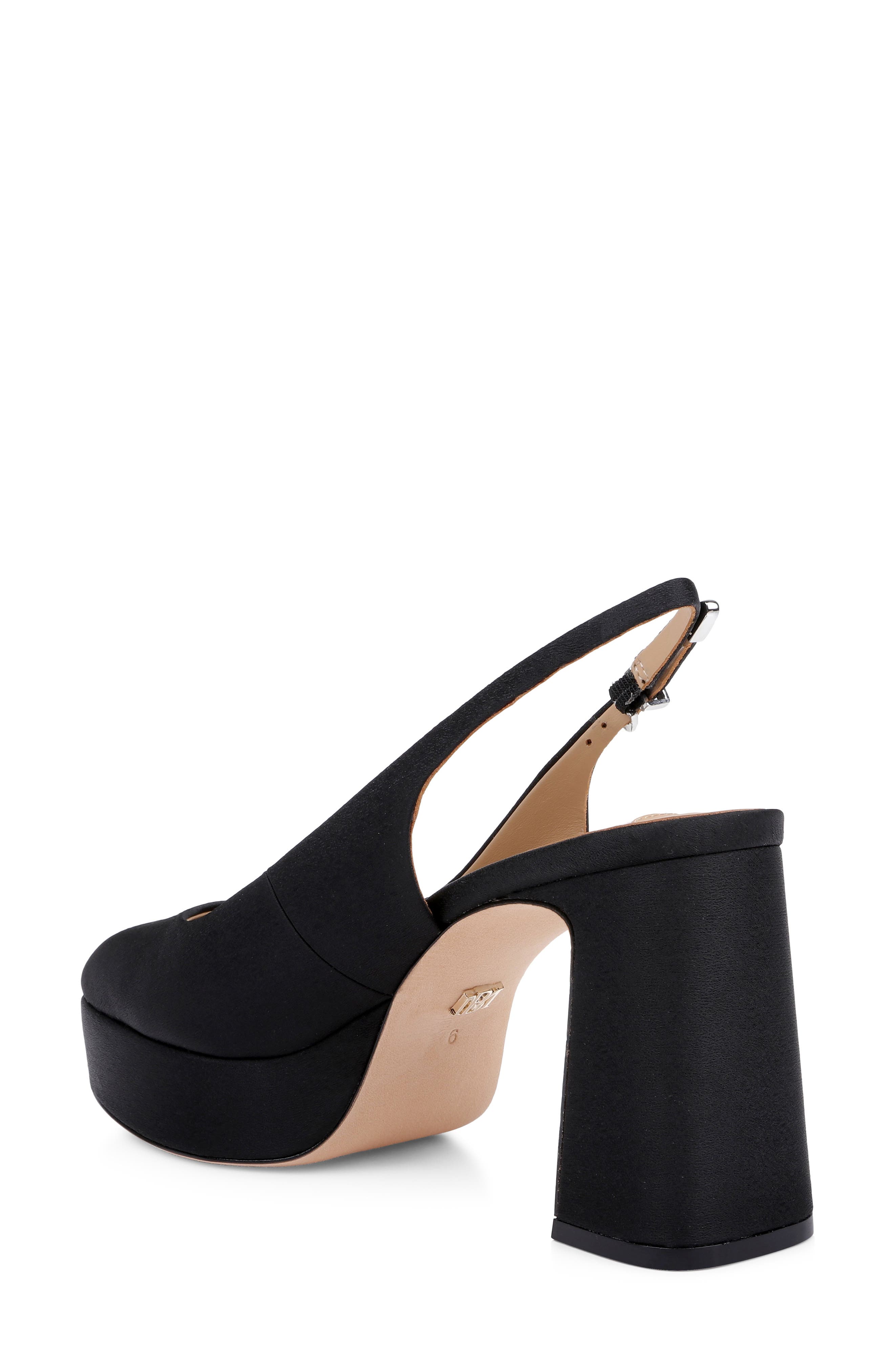 Rylan Slingback Platform Pump, Alternate, color, BLACK CREP