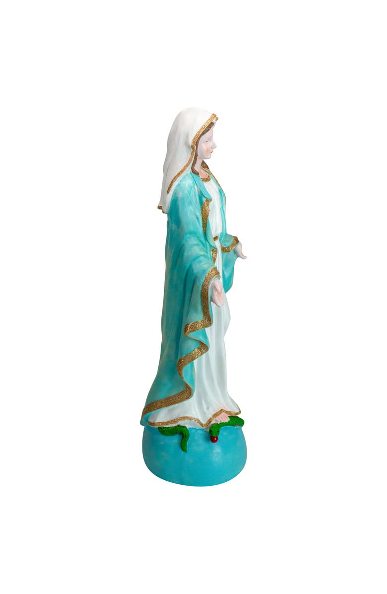 Northlight Virgin Mary with Open Arms Outdoor Garden Statue - 24", Alternate, color, Blue
