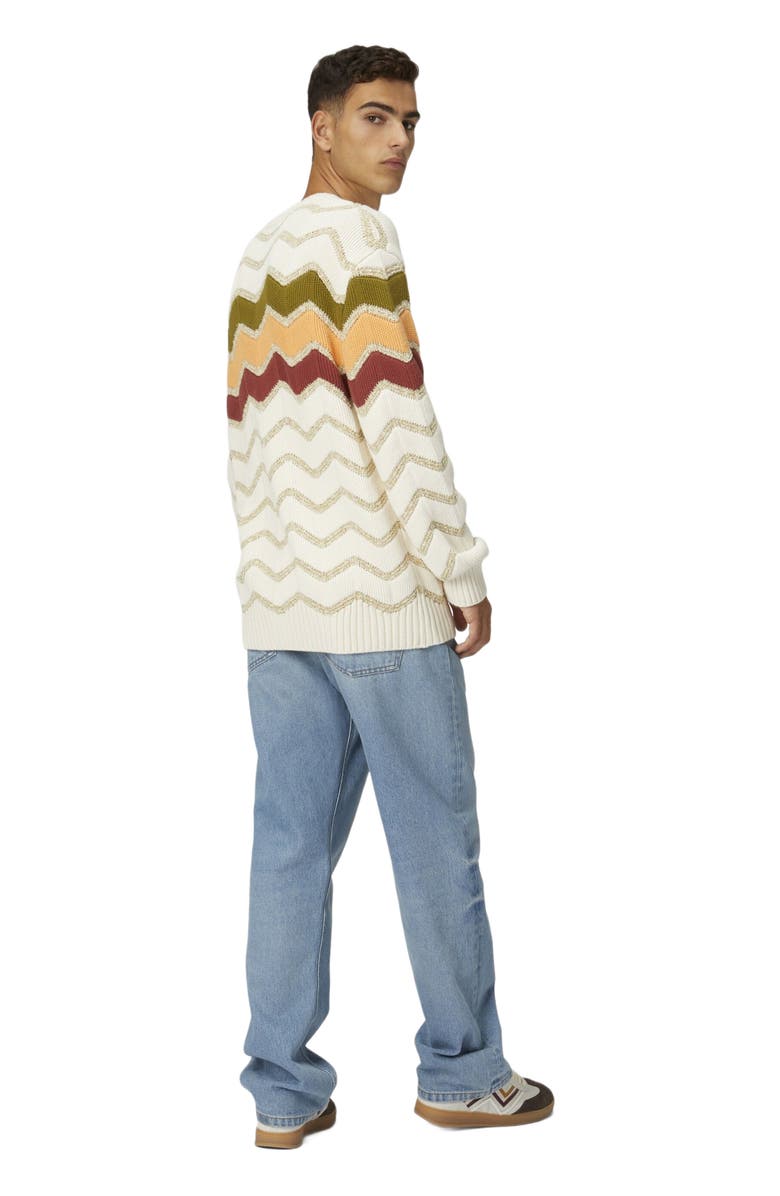 Missoni Crew-neck Pullover With Macro Zigzag And Mélange Details, Alternate, color, 