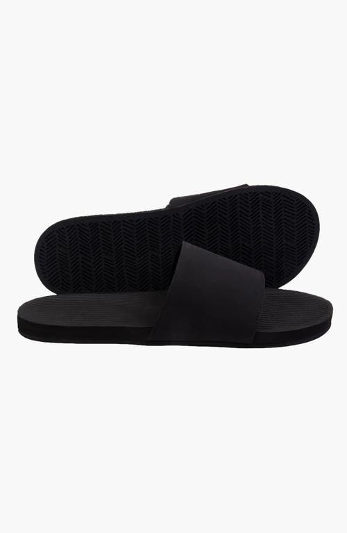 Indosole Responsibly-made Tire Sole Slide Sandals In Black