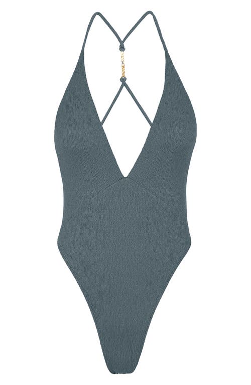 Vix Paula Hermanny Fir Candice One-piece Swimsuit In Blue