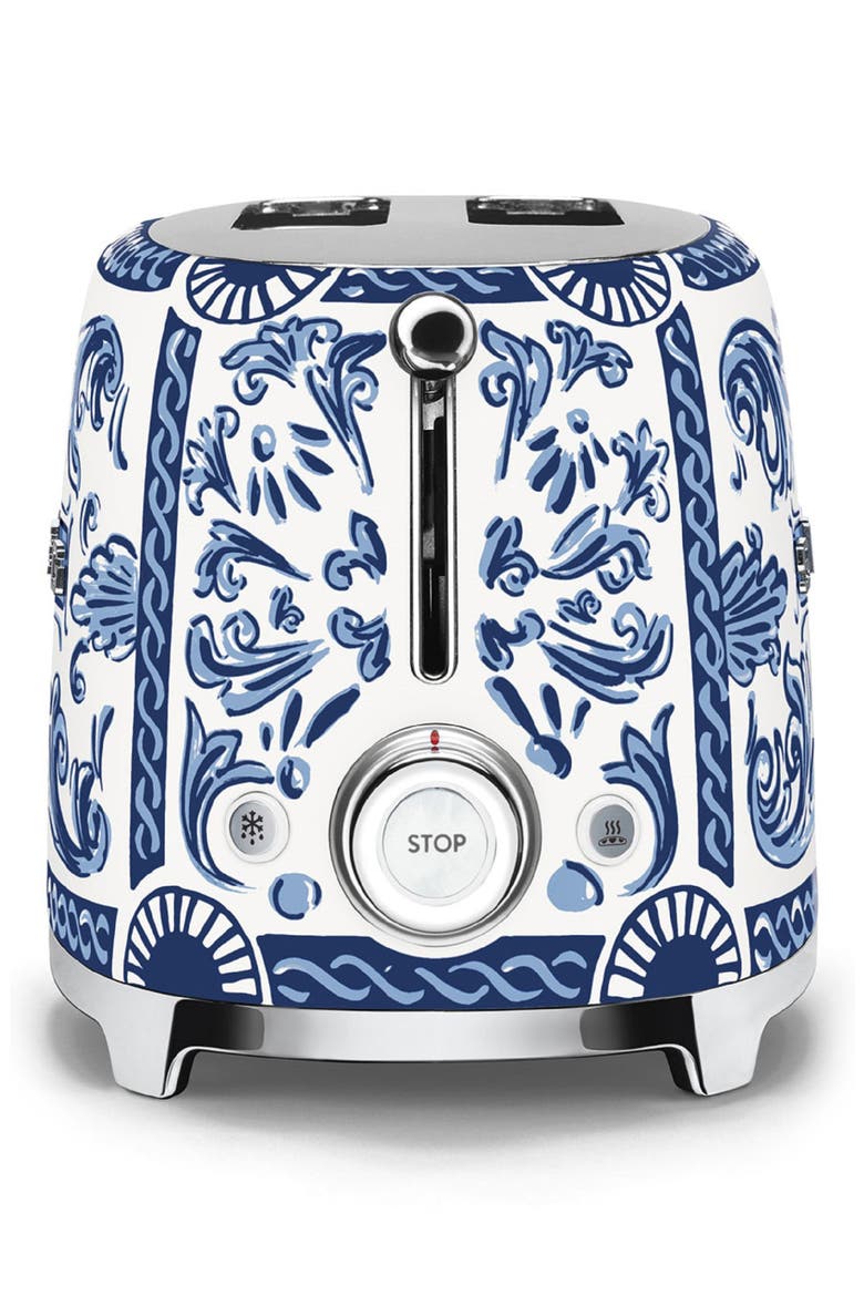 x Dolce & Gabbana Blu Mediterraneo '50s Retro Style Two-Slice Toaster, Alternate, color, BLU MEDITERRANEO