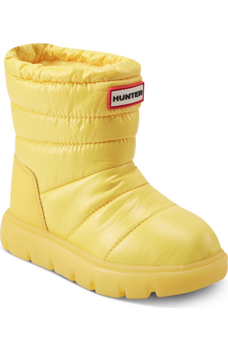 Hunter Kids' Cuddle Lug Sole Insulated Waterproof Snow Boot, Main, color, Yellow