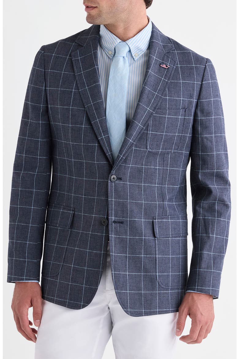 Schooner Windowpane Sport Coat, Main, color, MOONSHINE
