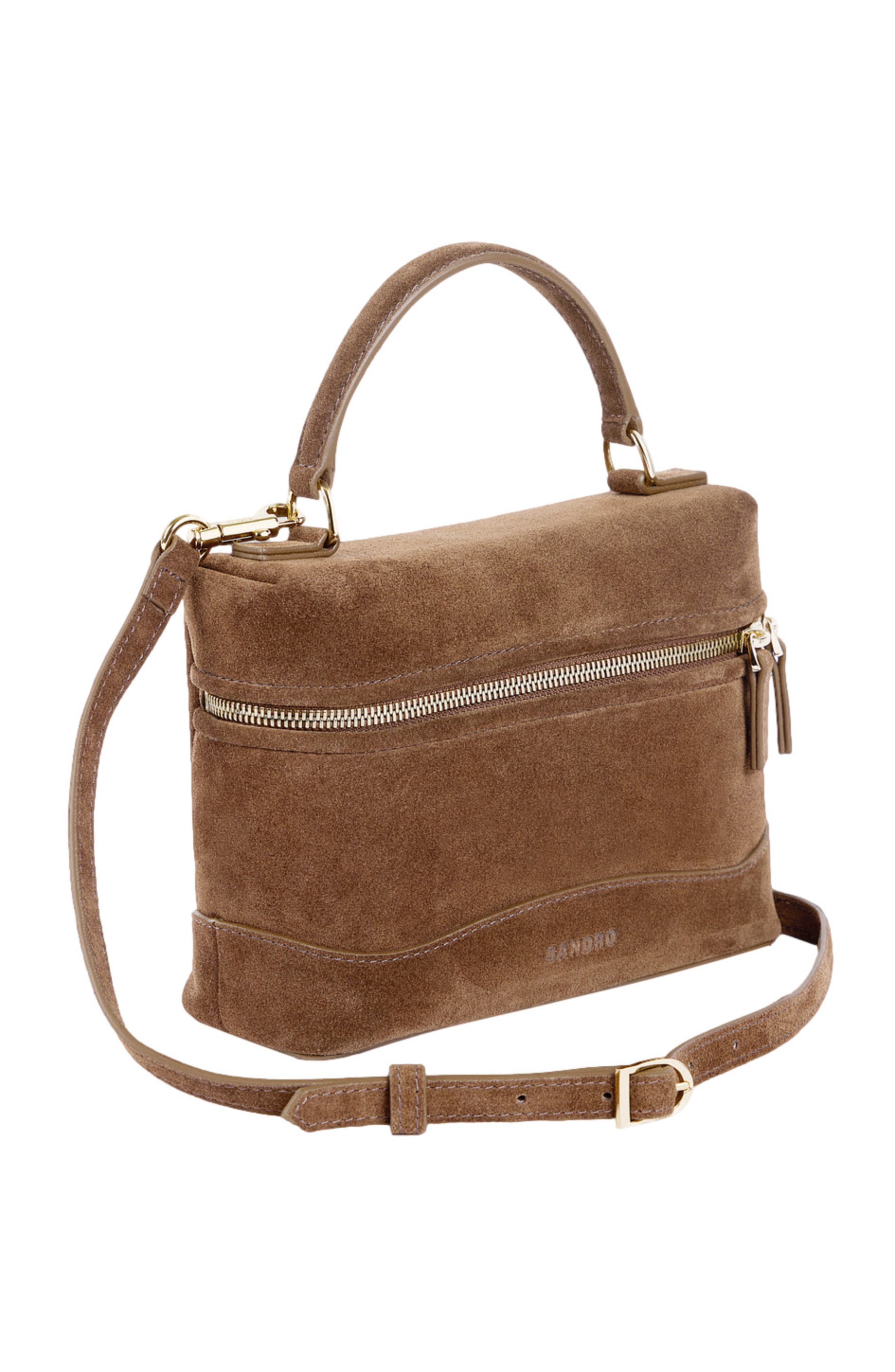TANGOLINO suede bag, Alternate, color, Brown