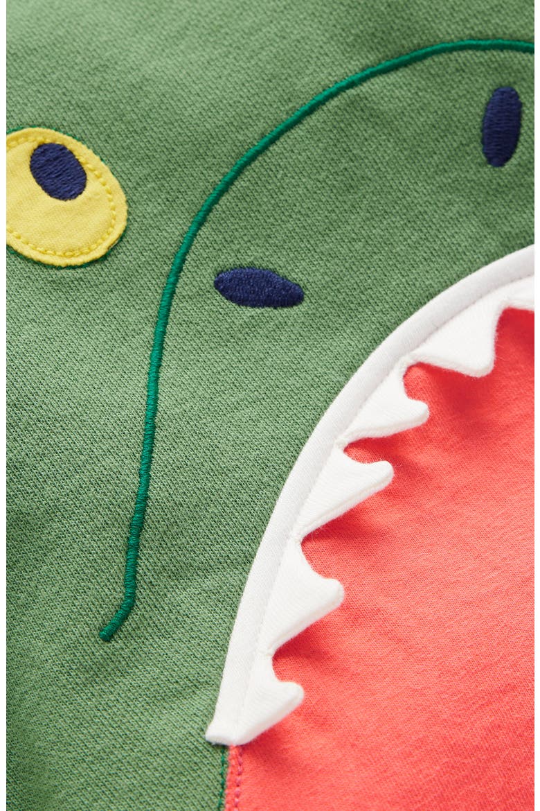Kids' 3D Dino Cotton Sweatshirt, Alternate, color, COMFREY DINO