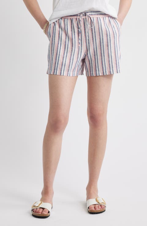 Easy Stripe Linen Blend Shorts