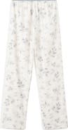MANGO Watercolor Print Cotton Pajama Pants