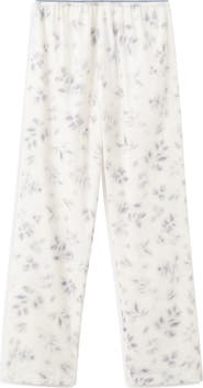 MANGO Watercolor Print Cotton Pajama Pants