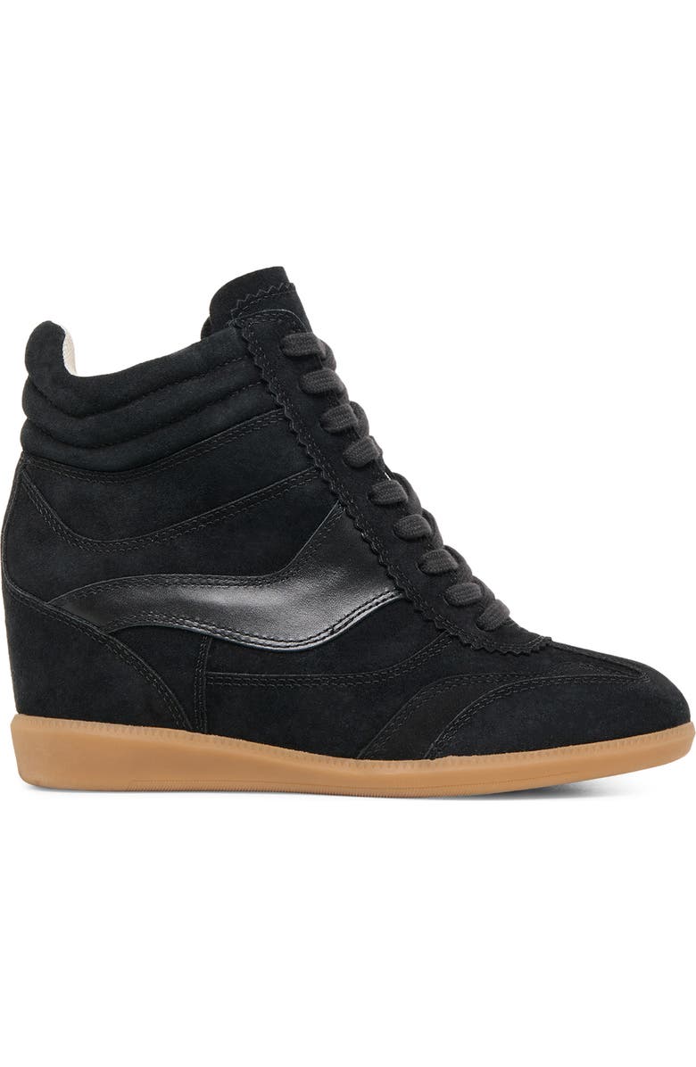 Dolce Vita Issac High Top Wedge Sneaker, Alternate, color, Onyx Suede