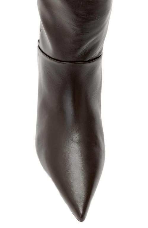 Allsaints Odyssey Knee High Leather Boots In Brown