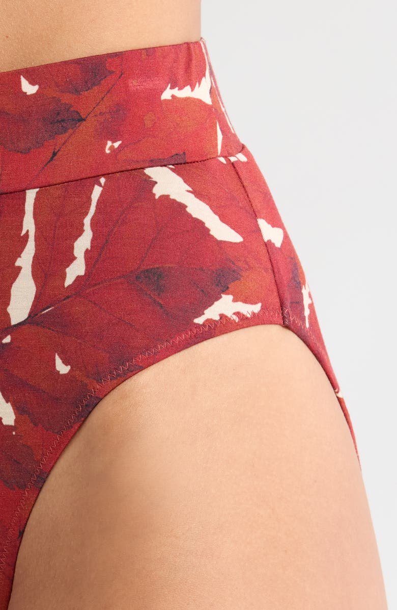 KILO BRAVA Lounge High Cut Briefs, Alternate, color, Fallen Leaves