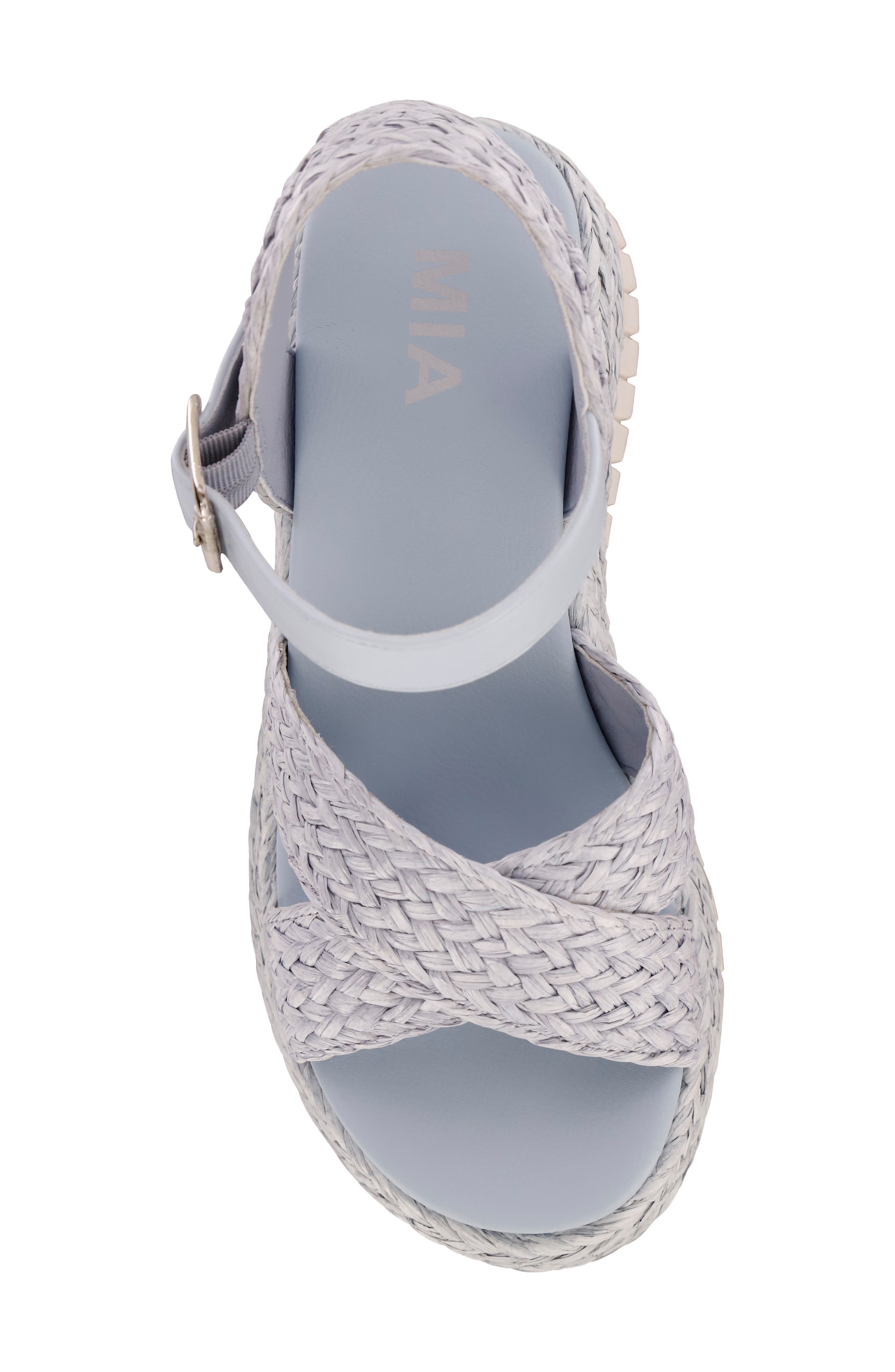 Zamara Raffia Wedge Platform Sandal, Alternate, color, LIGHT BLUE