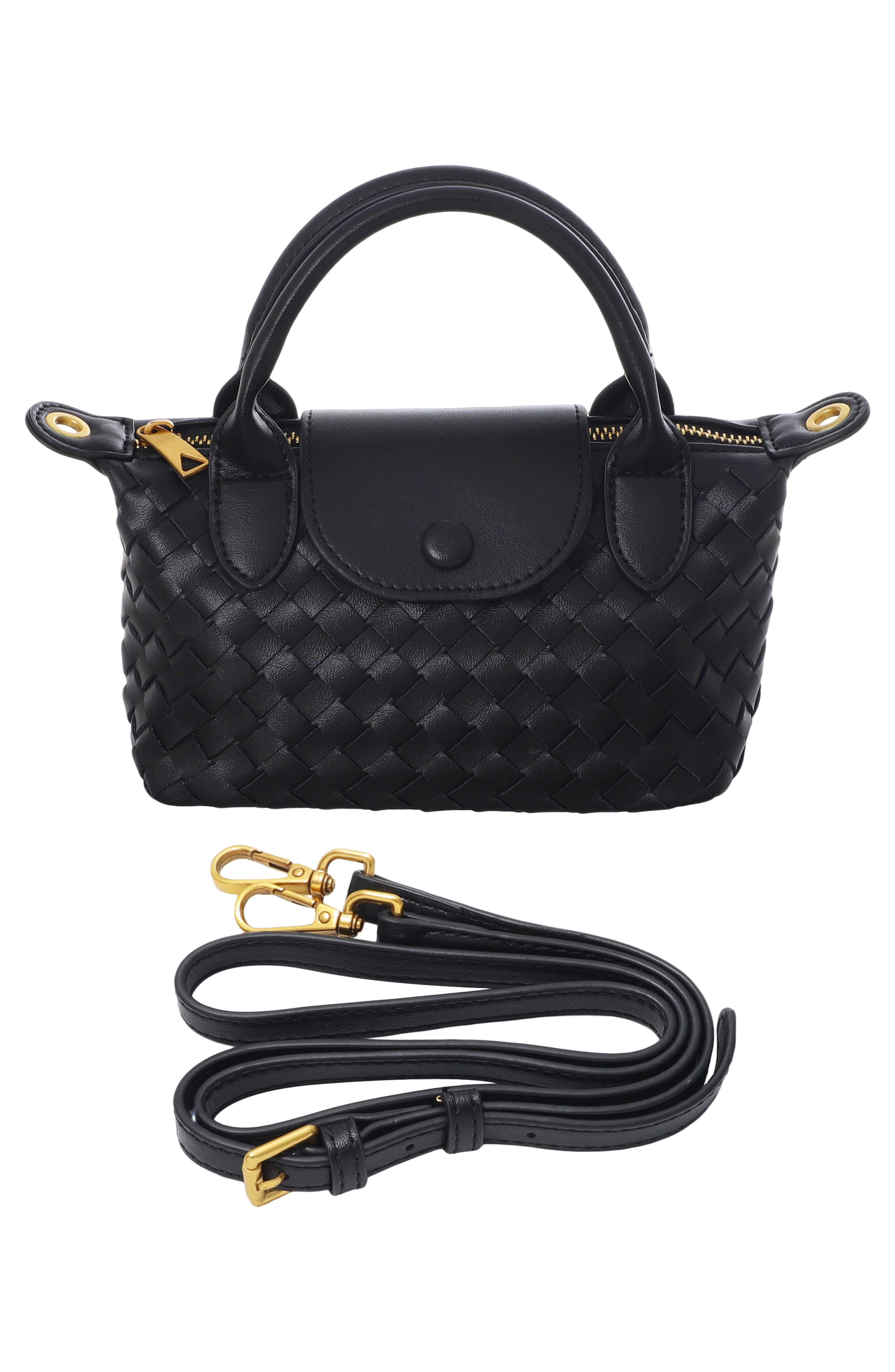 Adornia Mini Handle Bag, Alternate, color, Black