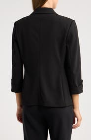 AK ANNE KLEIN Open Front Notch Collar Jacket