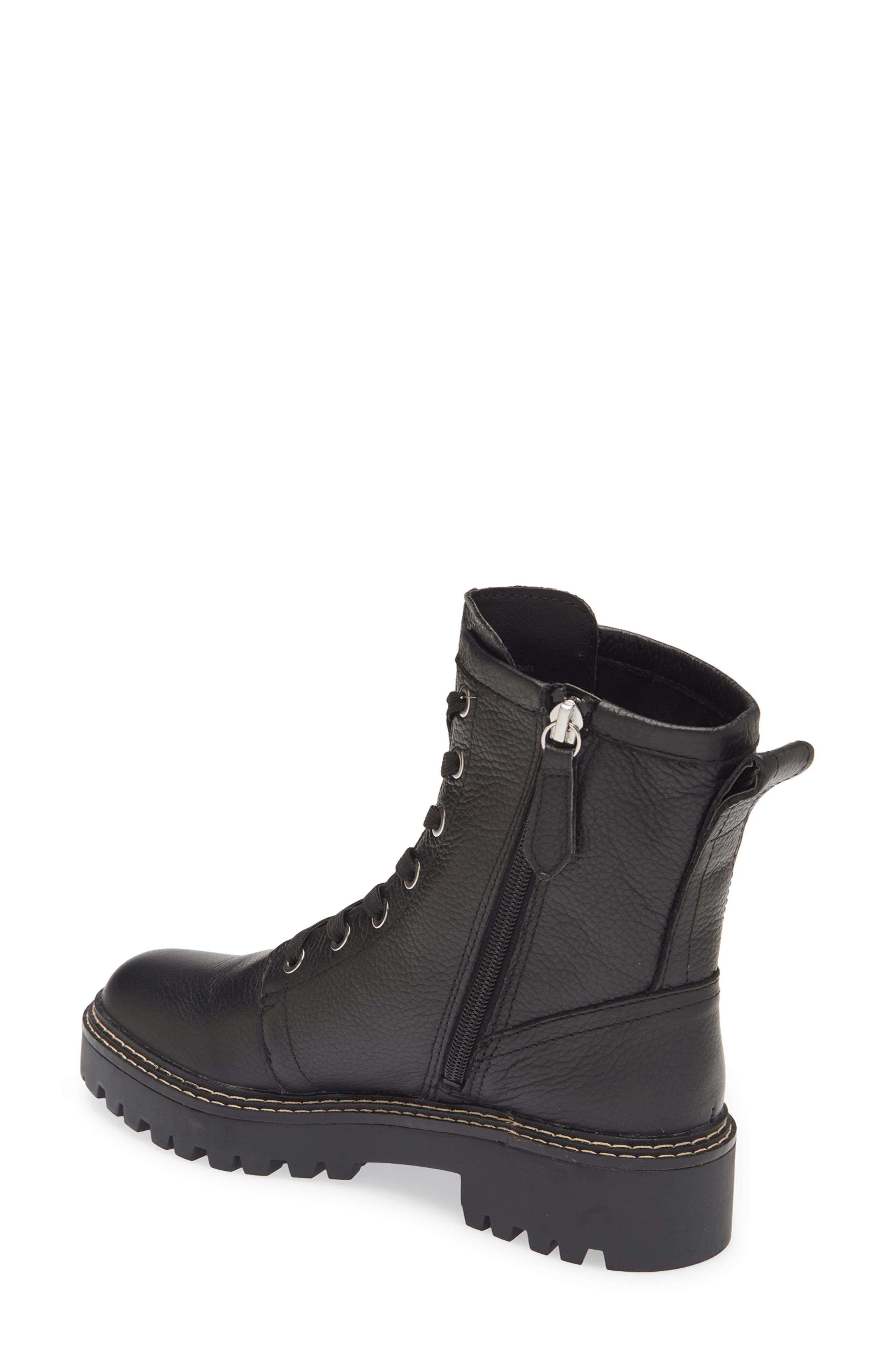 Nordstrom Moonie Water Resistant Leather Combat Boot, Alternate, color, 