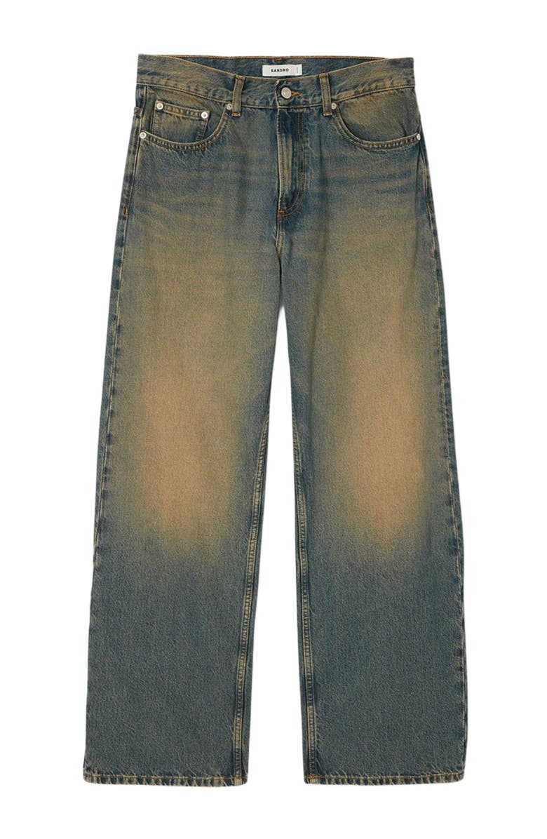 SANDRO Baggy jeans, Alternate, color, Blue Vintage - Denim