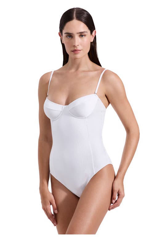 Luma Gottex Emanuelle Textured Underwire Bandeau One Piece In Multi