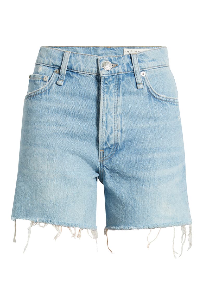 High Waist Cutoff Denim Shorts, Alternate, color, NARROWS