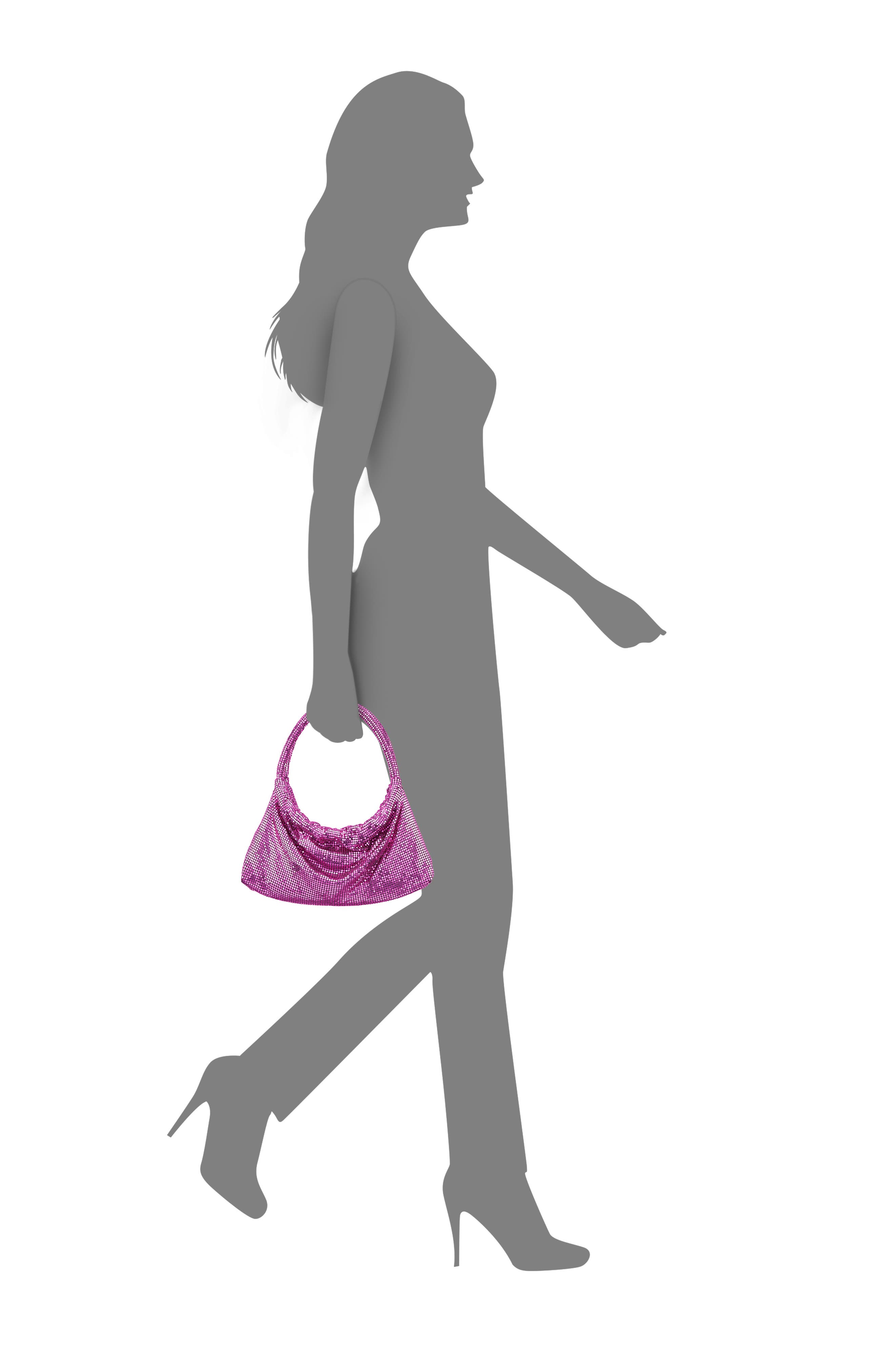 Nina Joyce Mesh Top Handle Bag, Alternate, color, Parfait Pink