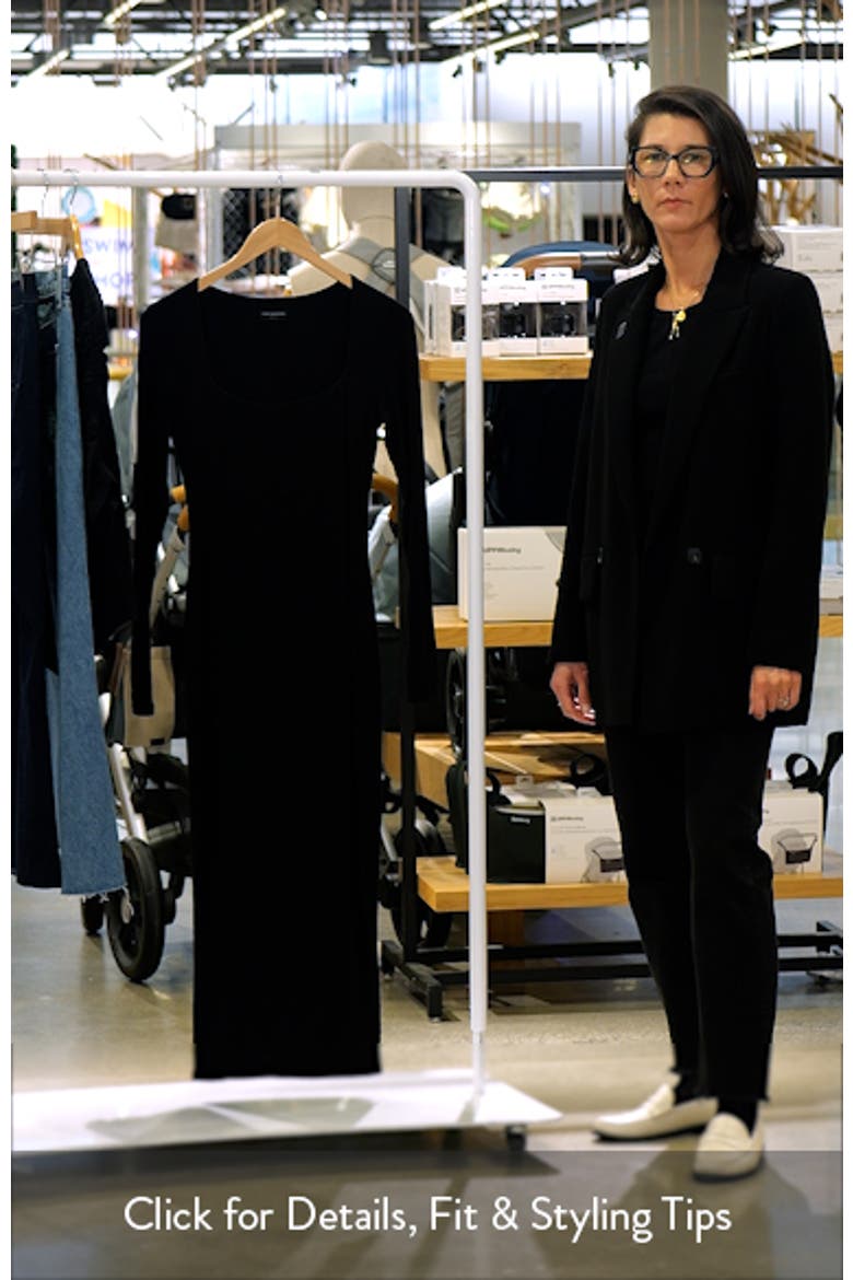 Long Sleeve Square Neck Midi Dress video