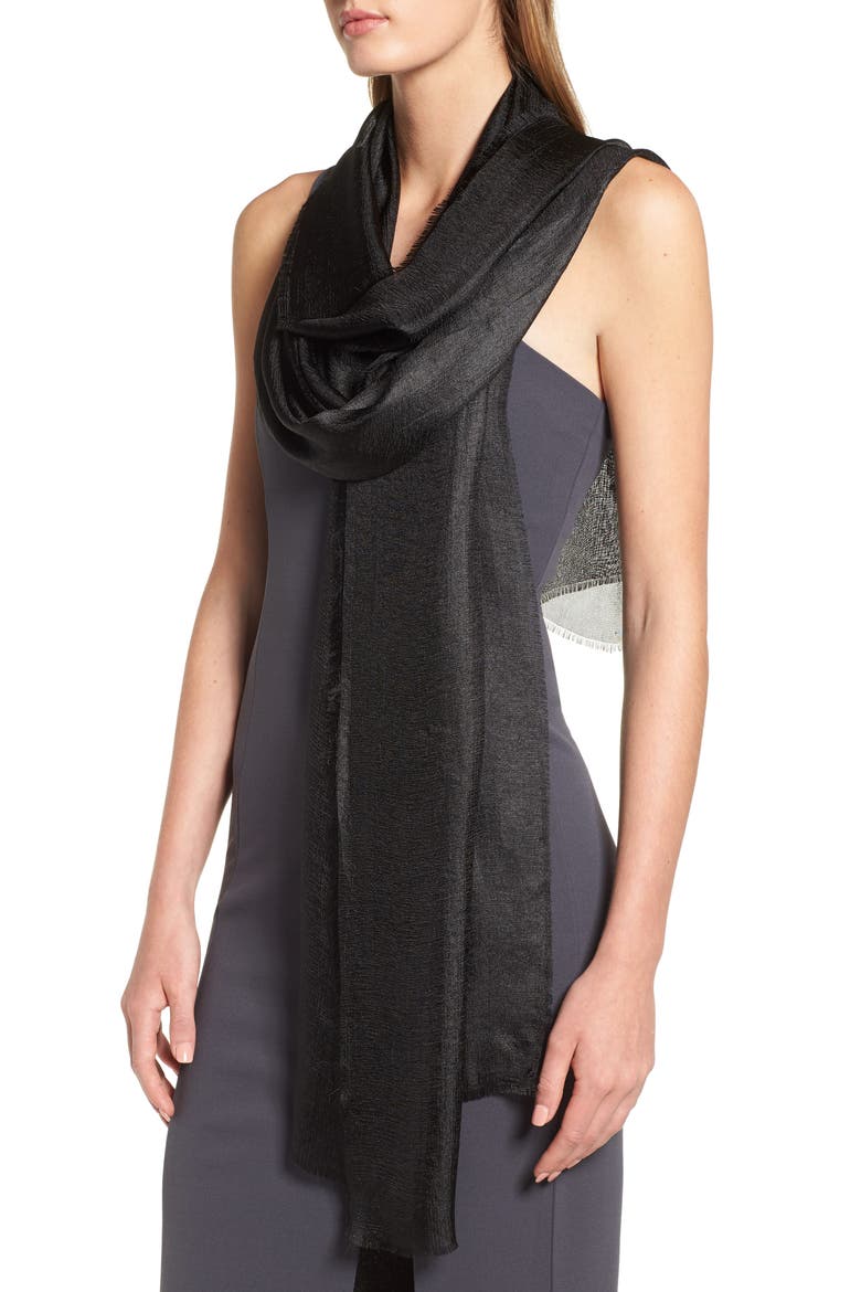 Shimmer Wrap, Alternate, color, BLACK