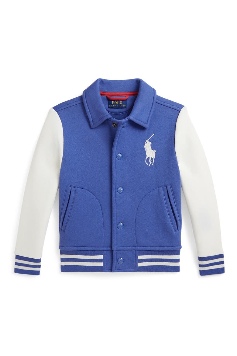Kids' Big Pony Fleece Varsity Jacket, Main, color, LIBERTY