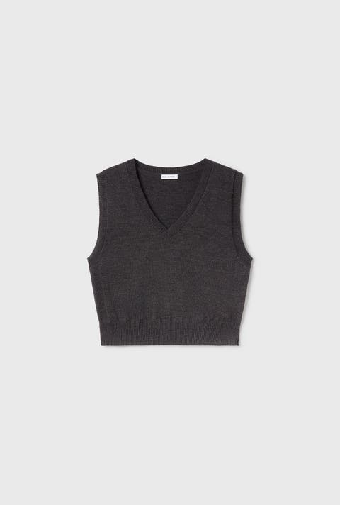Wool V-Neck Sweater Vest