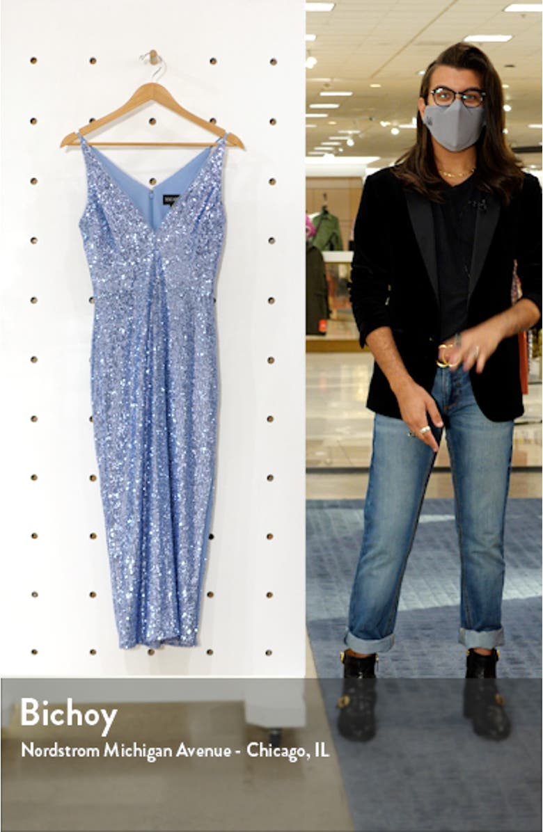 Xscape Sleeveless Sequin Dress, sales video thumbnail
