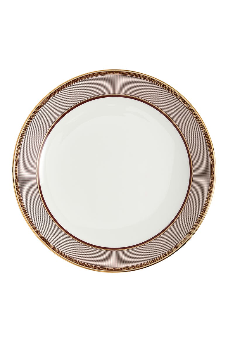 Red Splendor 22K Gold Accent Deep Bone China Plate, Alternate, color, MULTI