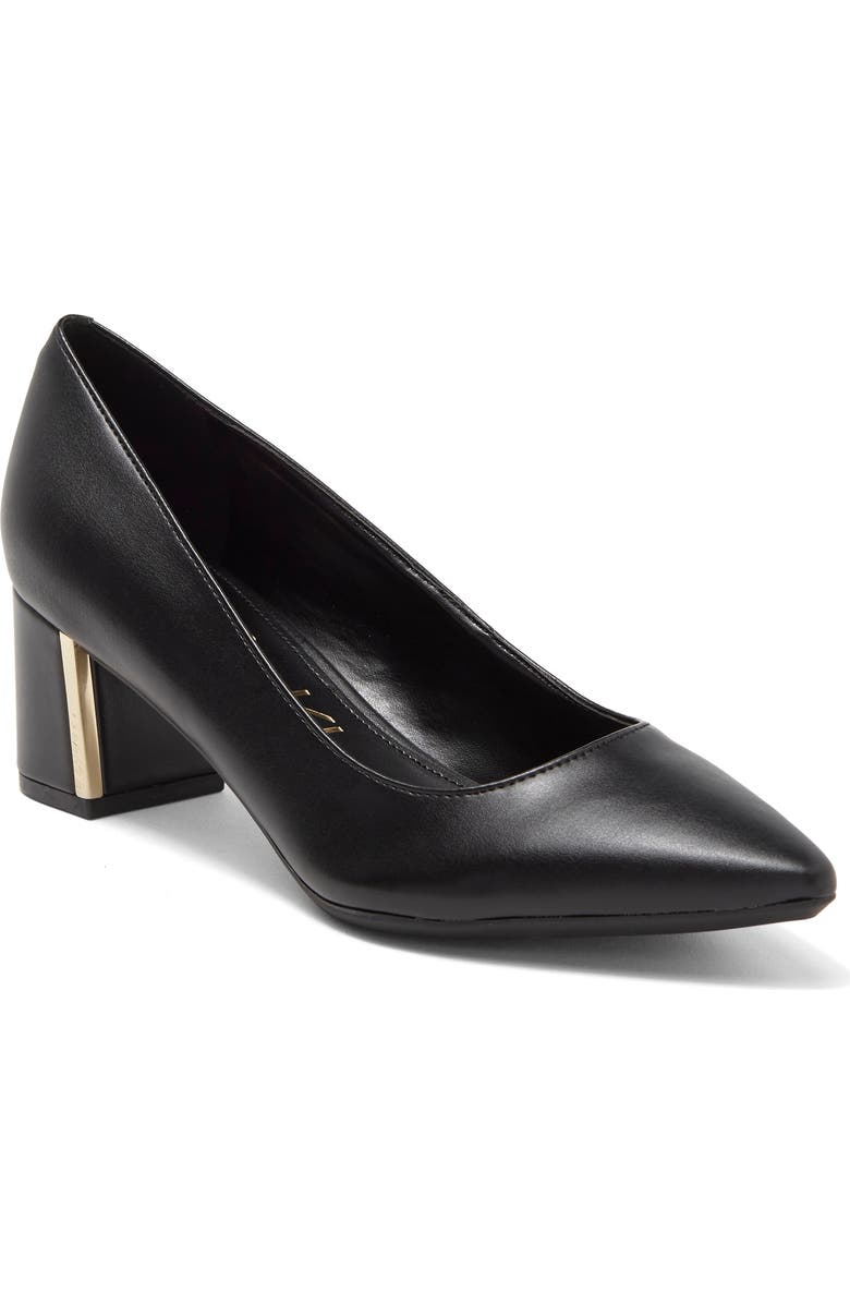 Calvin Klein Natalia Pointed Toe Flat, Main, color, Black