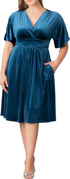 Kiyonna Angelic Velvet Cocktail Dress