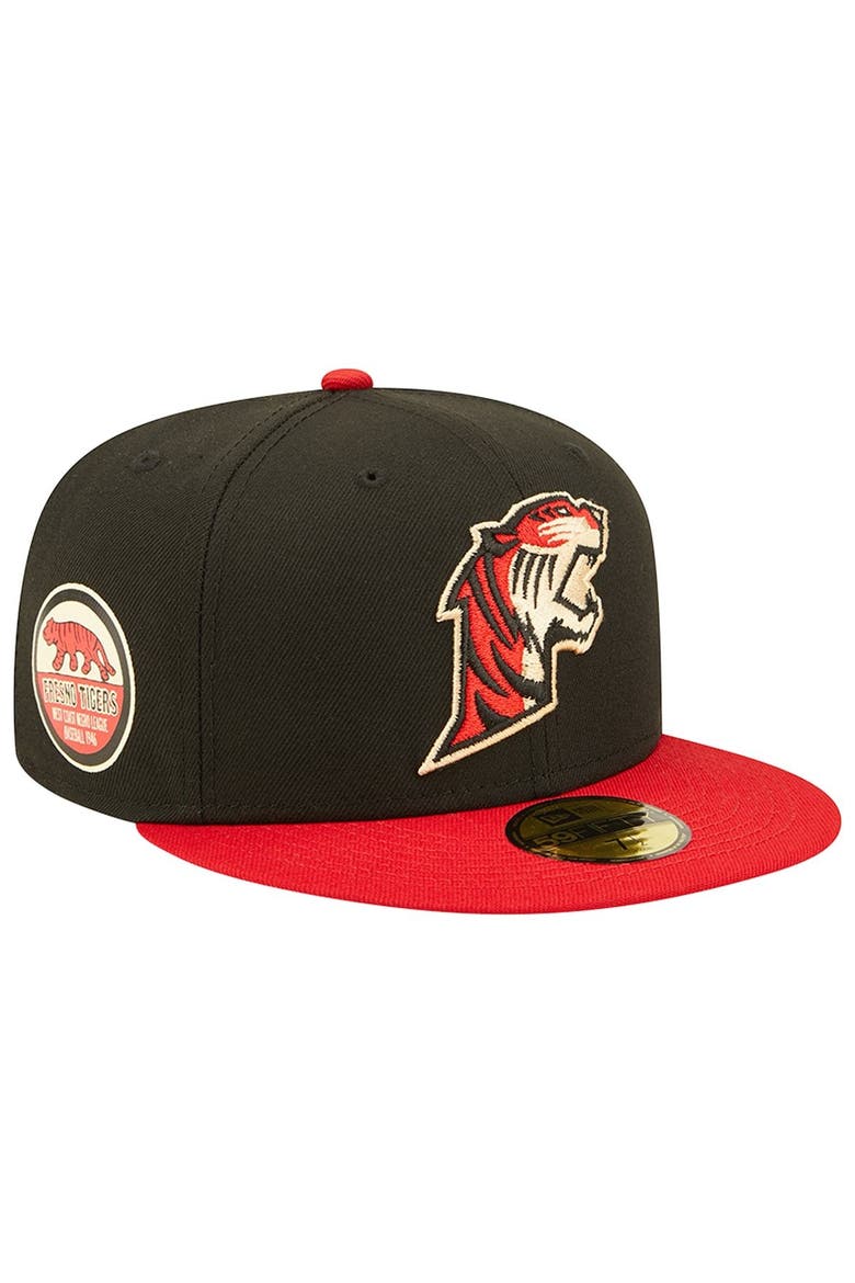 Men's New Era Black Fresno Grizzlies Tigers Theme Night 59FIFTY Fitted Hat, Alternate, color, Black
