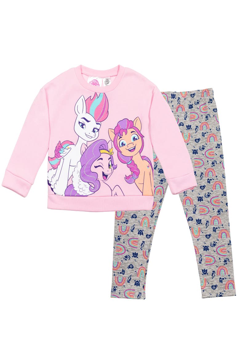 Sweatshirt & Leggings Set, Main, color, Pink