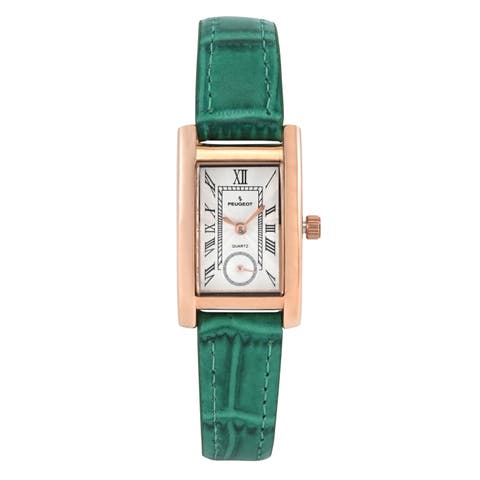 Vintage Tank  Remote Sweep Leather Watch- 20x35MM